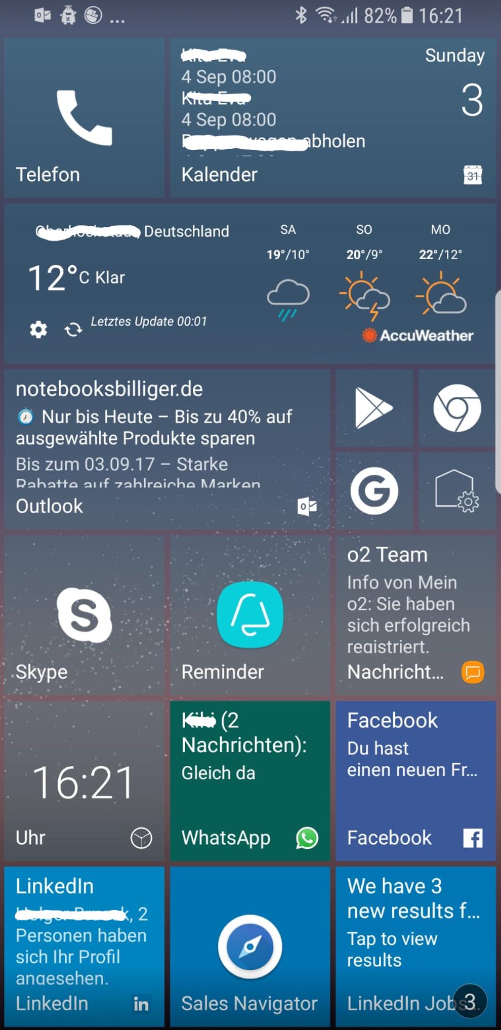 android launcher 10 live tiles